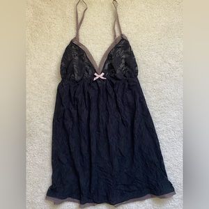 Gilligan Black and Pink Lace Teddy Nightgown